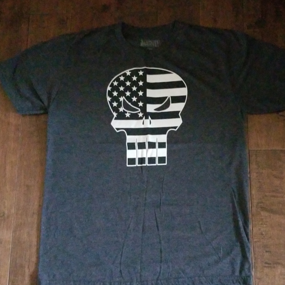 Nice punisher with American flag shirt